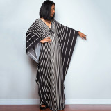 Fashionable loose beach cover-ups sun-protective printed cover-ups, long beach vacation cover-ups