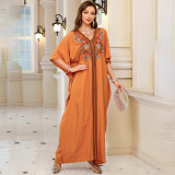 Fashionable loose beach cover-ups sun-protective printed cover-ups long beach vacation cover-ups