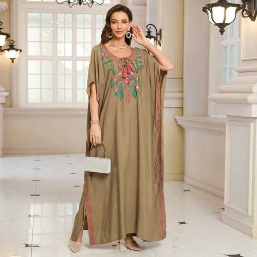 Fashionable loose beach cover-ups sun-protective printed cover-ups long beach vacation cover-ups