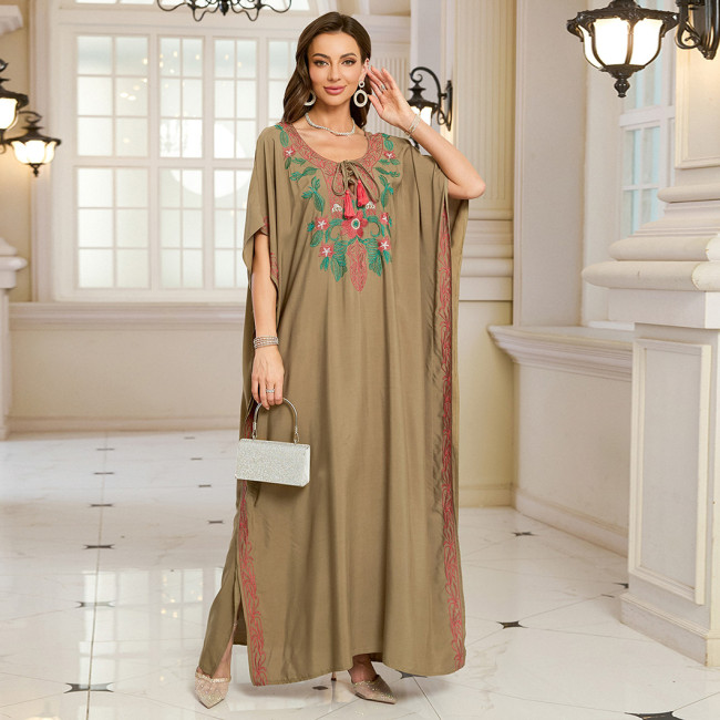 Fashionable loose beach cover-ups sun-protective printed cover-ups long beach vacation cover-ups