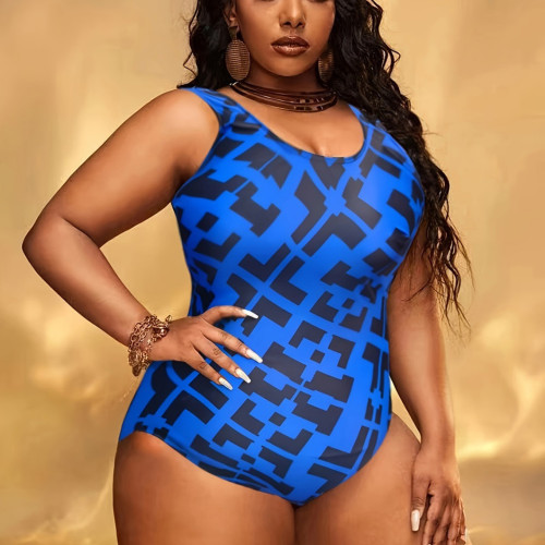 Summer plus-size bikini swimsuits sexy printed swimsuits fashionable beach one-piece swimsuits