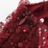 sequined halter dress sexy evening gown dress fashionable fitted backless long dress