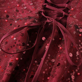 sequined halter dress sexy evening gown dress fashionable fitted backless long dress