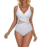 Sexy one-piece tight-fitting swimsuit fashionable solid-color bikini swimsuit summer beach vacation swimsuit