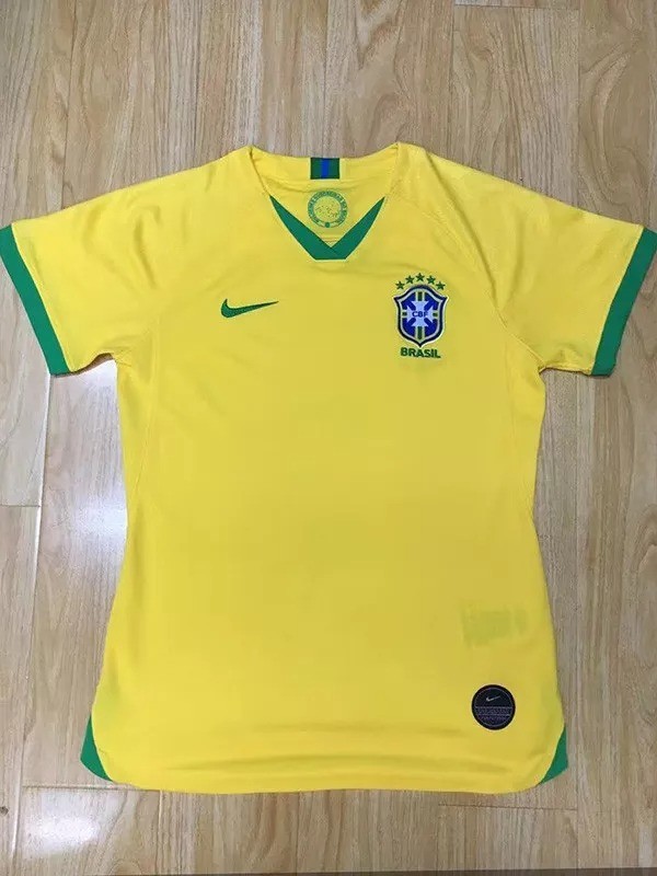 2019-2020 Brazil Yellow Women Retro Soccer Jersey
