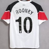 2010-2011 Man Utd UCL Version Away White Retro Soccer Jersey(胸前决赛字)