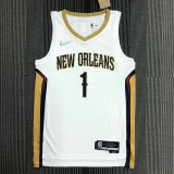 21-22 Pelicans WILLIAMSON #1 White 75th Anniversary Top Quality Hot Pressing NBA Jersey