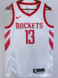 2018-19 ROCKETS HARDEN #13 White Home Top Quality Hot Pressing NBA Jersey