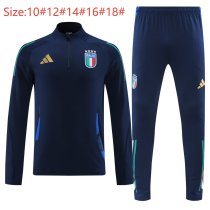 24-25 Italy High Quality Kids Half Pull Tracksuit