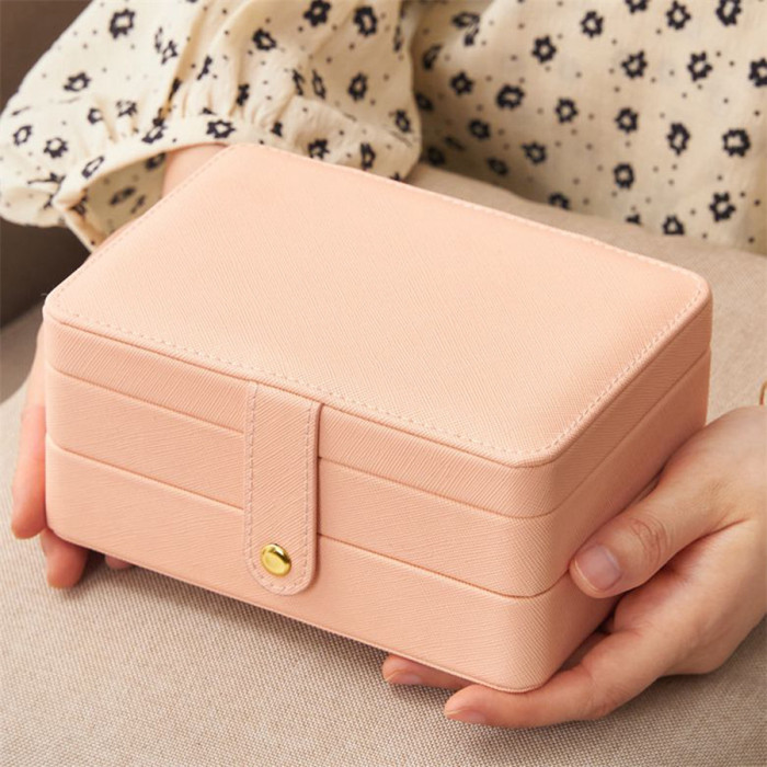 Ring Necklace Earring Jewelry Holder Organizer Box Exquisite Jewelry Organizer Box for Earrings Necklaces Holder Rings Bracelets Stand Storage Box Birthday Gifts for Women Mom Grandma 4 colors