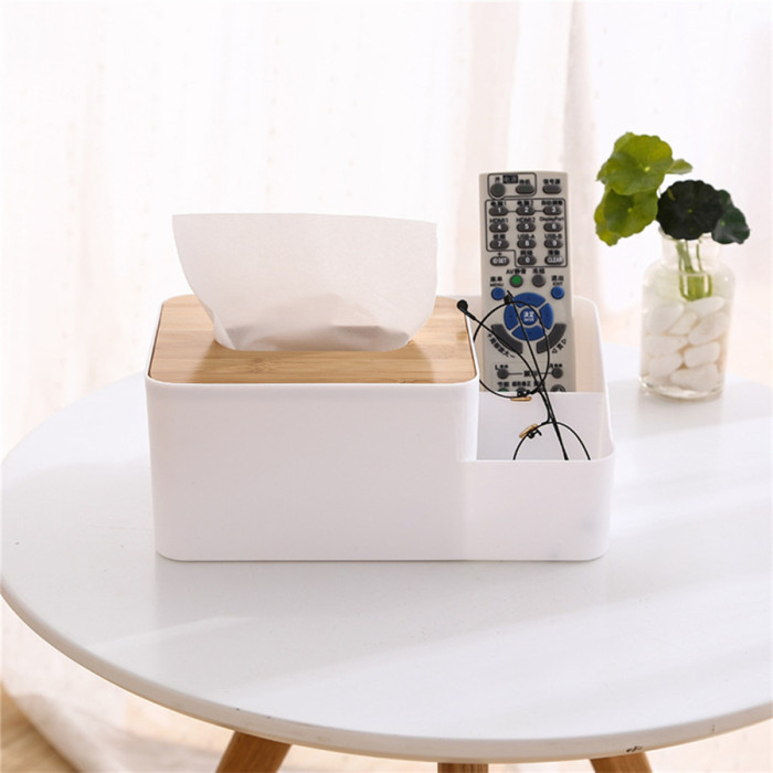 Natural color tissue box and storage box living room, bedroom, dining room office table