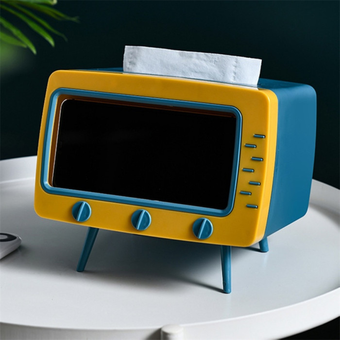 Cute tissue box and phone holder storage box,tool supply,idea TV modeling,pink,green,white,blue