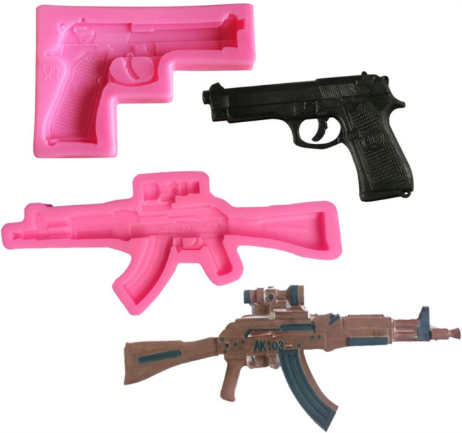 Pcs Gun Silicone Sugarcraft Fondant Molds Candy Chocolate Ice Making Molds Gun Mold