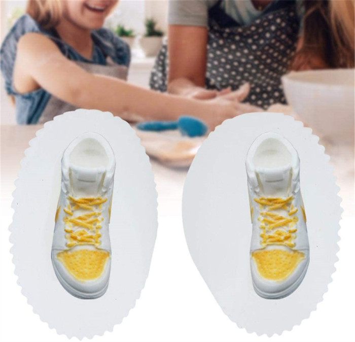 3D Sneakers 2PCS Resin Mold Silicone Resin Mould Flower Fondant Candle Cake Mold DIY Craft Jewelry Making Mold Jewelry Casting Mol