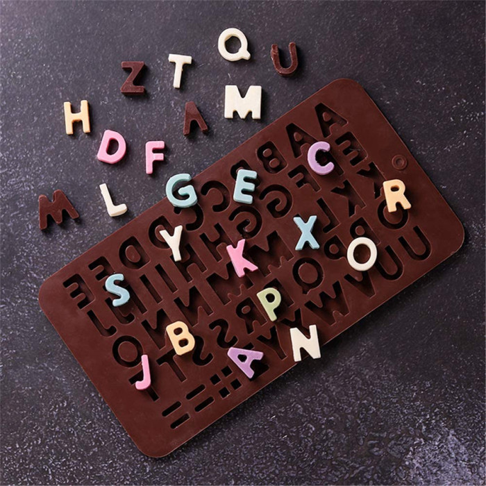 2PK A to Z Letters +Happy Birthday/Numbers/Symbols Mold Chocolate Fondant Decorating Silicone Tray