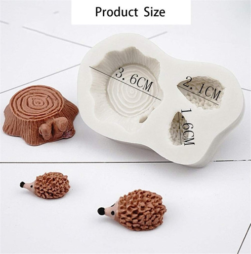 Woodland Cupcake Decoration Stump Silicone Mold for Theme Birthday lumberjack party Decor Fondant Mold Cake Decorating Tools