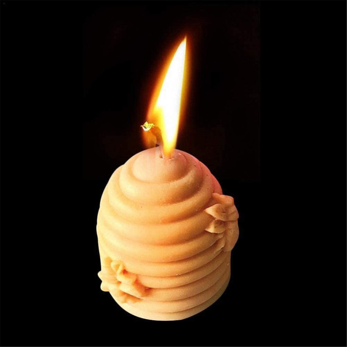 2 Pack 3D Bee Honeycomb Candle Molds Beehive Silicone Mold for Homemade Beeswax Candle Soap Hand Lotion Bars Crayon Wax Melt Hives Candle Making Supplies