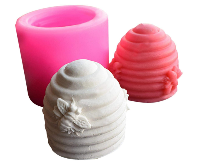 Candle Molds, 3D Silicone Mold Bee Honeycomb Silicone Candle Moulds DIY Aromatherapy Plaster for Making Candles Chocolate Soap DIY Crafts Cake Decoration