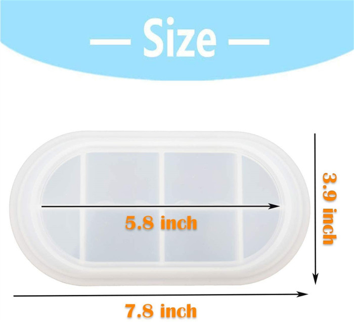 Silicone Resin Molds, Oval Dish Epoxy Resin Silicone Molds, Dishes Plate Casting Mold for DIY Soap Dish, Home Decoration, Jewelry Tray