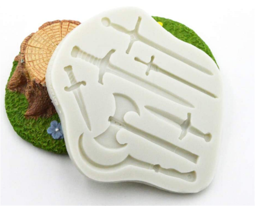 Weapons Sword Silicone Mold for Chocolate Desserts Fondant Mold Ice Cube Pudding Handmade Ice Cream Candy Gum Paste Jelly Shots Soap Mould