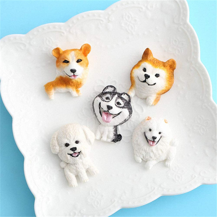 5-Cavity Puppy Dogs Fondant Mold Silicone Chocolate Candy Gumpaste Sugarcraft Mould Cake Decorating Tools Clay Resin Mold