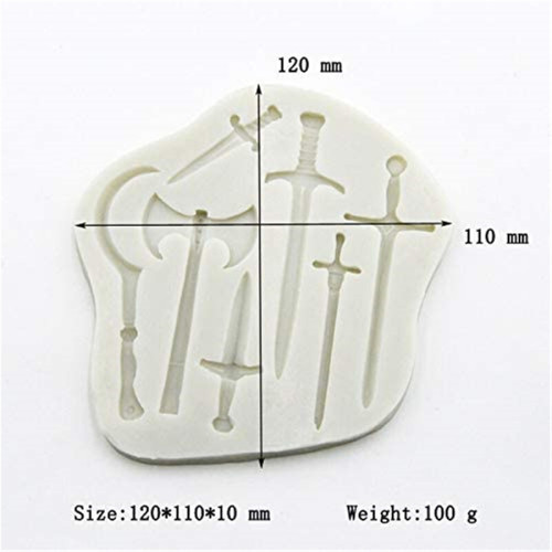 Weapons Sword Silicone Mold for Chocolate Desserts Fondant Mold Ice Cube Pudding Handmade Ice Cream Candy Gum Paste Jelly Shots Soap Mould