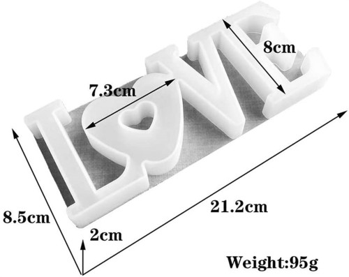 Love Resin Mold,Letter Silicone Molds Resin Word Mold for DIY Craft, Table Decoration, Valentine's Day