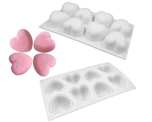 Heart Silicone Chocolate Molds - Mousse Cake Baking Reusable  Mold For Chocolate Cheese Dessert Cheesecake Jelly Soap