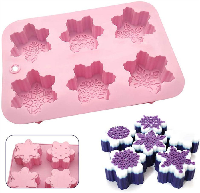 Housewife Cake Mold 1PCS 6 Holes Cavity Silicone Mold for Chocolate, Pastry, Cupcake, Desserts - Semi Sphere Hot Chocolate Bomb Mould Baker Depot for Handmade Baking Bakery, Easter, New Year