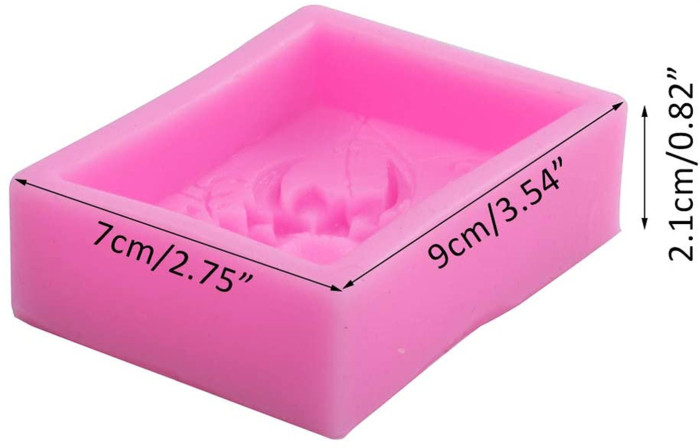 Soap Silicone Mold, 1 Pc Flower Soap Silicone Mold, Rectangle Homemade Soap Making Mold Supplies for DIY Soap Making Crafting Projects
