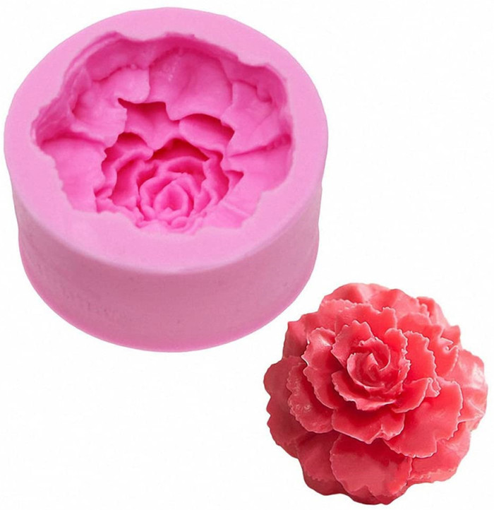 Carnation Flower Silicone Mold for Handmade Soap, Lotion Bar, Bath Bomb, Wax Crayon, Polymer Paper Fimo Clay, Art Craft Gift for Mother’s Day