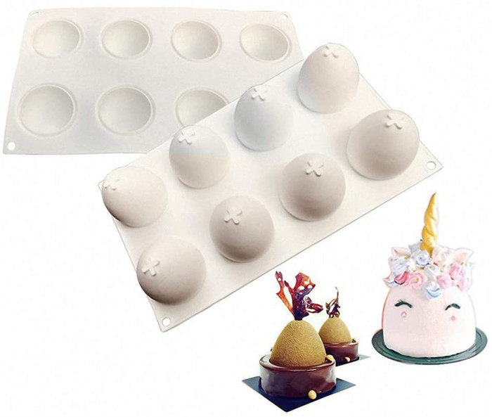 Silicone Molds for Making Hot Chocolate Bombs, Cakes, Dome Mousse,Candies, Easter Egg Shaped Baking Molds for Chocolate Bombs, Cocoa Bombs