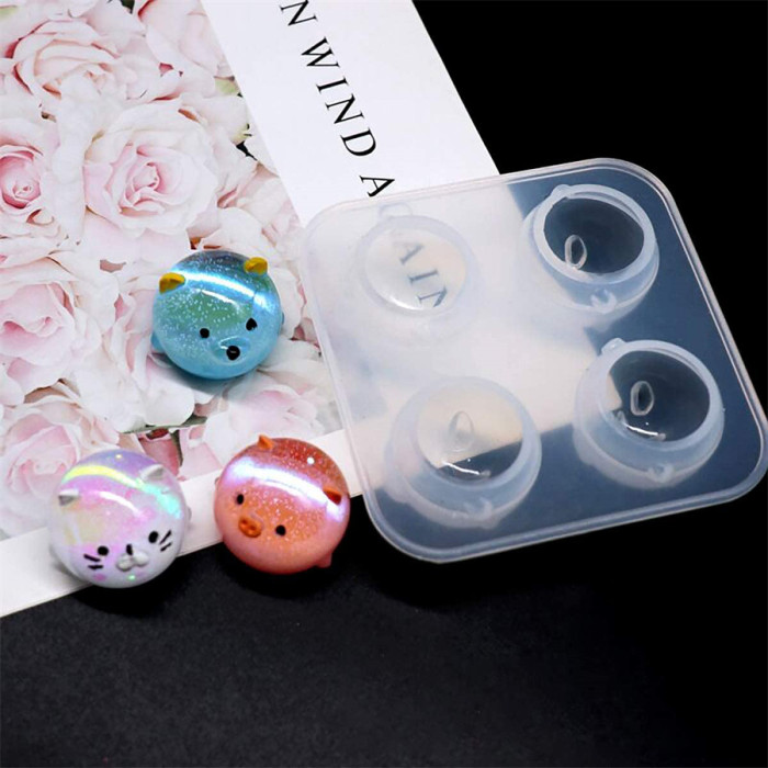 Small Animal Resin Molds Silicone Mold Epoxy Casting for DIY Jewelry Pendant Making Cute Handmade Crafts with Frosted Effect (Frosted/Matte Surface)