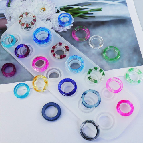 Resin Ring Mold  for DIY Necklace Pendant, Earrings, Resin Keychains, Crayons, Clay Crafts