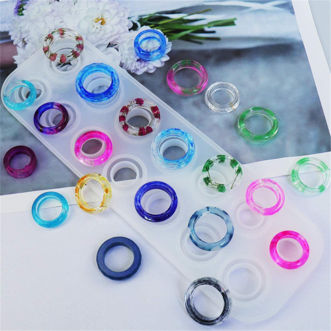 Resin Ring Mold  for DIY Necklace Pendant, Earrings, Resin Keychains, Crayons, Clay Crafts