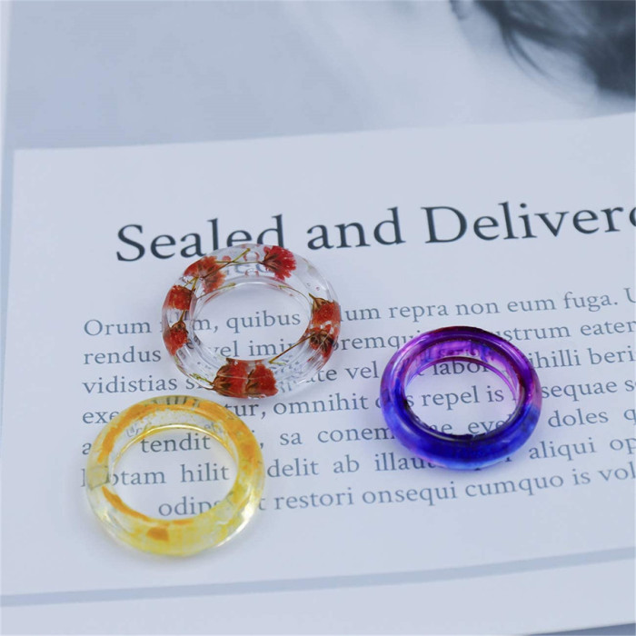 Resin Ring Mold  for DIY Necklace Pendant, Earrings, Resin Keychains, Crayons, Clay Crafts