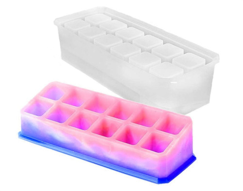 Resin Casting Molds,Makeup Lipstick Storage Box Silicone Molds,Resin Lipstick Holder Molds,with 12-Slot Mold,for DIY Crafts Making Resin Molds for Epoxy Crafts DIY