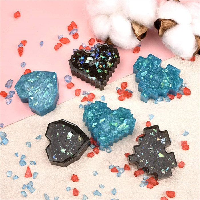 Heart Shape Silicone Mold Love Heart Resin Epoxy Mold Jewelry Casting Mold Charms Mold for Jewelry Making Keychain Crafts Decoration Making DIY Crafts Tools