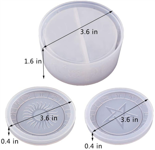 Star Sign Storage Box Resin Mold with 2PCS Lid Mold Silicone Jar Mould for Epoxy Casting Bottle Trinket Container Candle Holder Resin Crafts Mould Kit Office Supplies Home Decor Gift