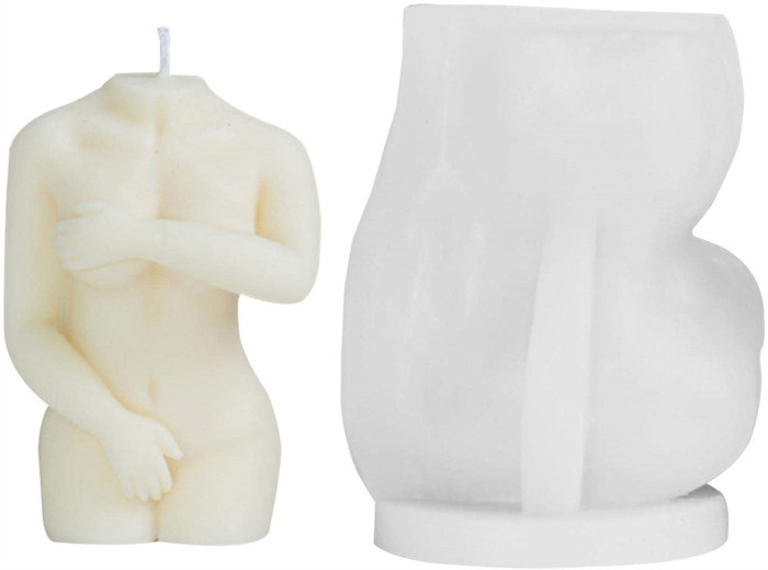 Silicone Candle Mold 3d Human Body Female Sexy Woman Sculpture Candle Making Wax Mould,DIY Crafts Fragrance Soap Making Mold For Desk Decor,Art Craft Aroma Plaster Jewelry Making Tools(1pcs)