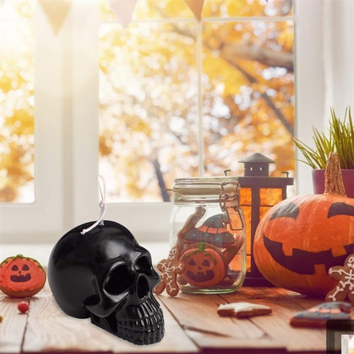 Silicone Candle Mould,3D Skull Shape Mold Homemade Easter Products