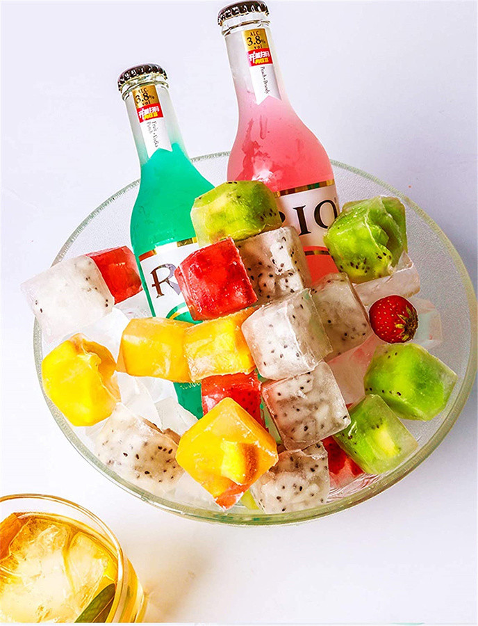 36 grid Ice Cube Trays With Lids, Food Grade Silicones With Cold Heated Ice Cube Mold.，With Splash-Proof Removable Cover