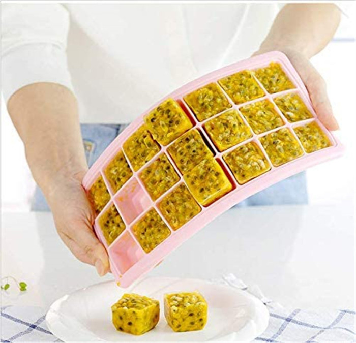 36 grid Ice Cube Trays With Lids, Food Grade Silicones With Cold Heated Ice Cube Mold.，With Splash-Proof Removable Cover