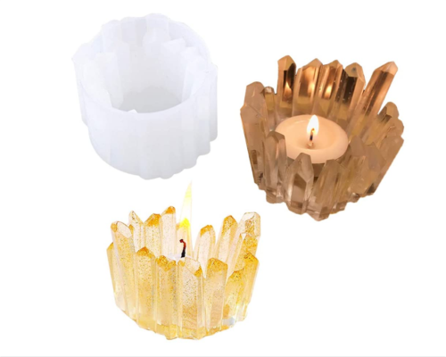 Candle Holder Resin Silicone Molds, Jewelry Storage Dish Bowl Iceberg Epoxy Resin Casting Molds for DIY Crafts, Trinket Container,Candy Box, Candlestick, Home Table Decoration