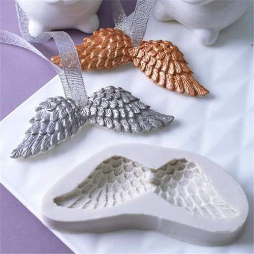 Angel Wings Shape Silicone Mold Pendant Bakeware Kitchen Baking Tool Cake Decor Cookie Tools DIY Handmade Soap Chocolate Fondant Molds