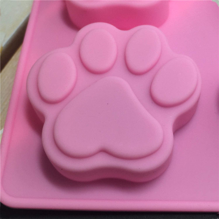 2Pcs Dog Paw  Molds, Non-Sticky Food-grade Silicone Molds for Epoxy Resin, Chocolate, Candy, Jelly, Ice Cube and Soap