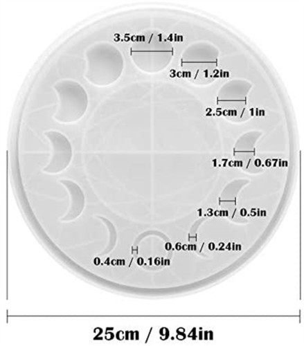 Moon Phrase Silicone Molds for Resin,Epoxy Resin for Wall Molds Moon Phrase Hanging Décor Banner,Jewelry Molds for Keychain, Neckace,Earrings,Craft Decoration