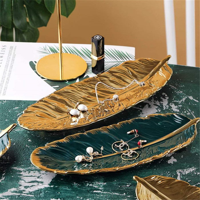 Feather Tray Epoxy Resin Silicone Mold Jewelry Storage Trinket Dish Plate Casting Moulds Art Craft Tool,Resin Ring Holders, DIY Geode Agate Platter Molds