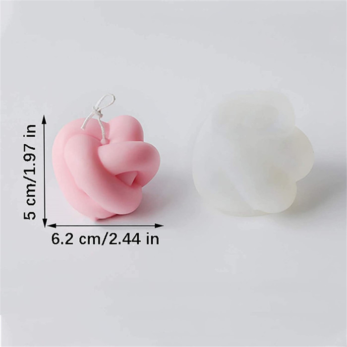 2 Pieces Candle Silicone Molds 3D Magic Ball Bubbles Cube Mold, Aroma Candle Soap Soy Wax Overlapping Balls Molds Handcraft Ornaments Baking Dessert Round Mousse Cake Molds Craft Clay Tools