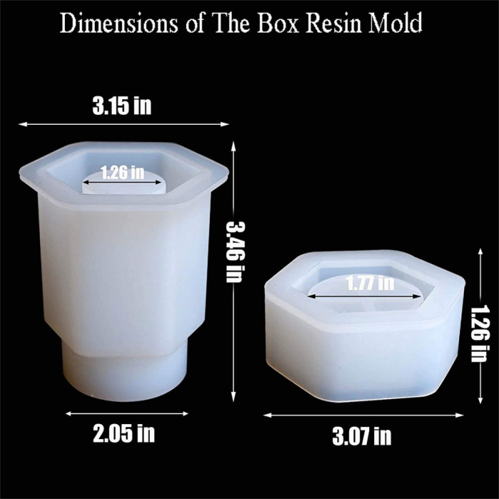 DIY Jewelry Resin Casting Molds Bottle Storage Jar With Lid Crystal Epoxy Mold Kit Handmade Craft Aromatherapy Candle Making Tool Clear Silicone Plaster Clay Mould